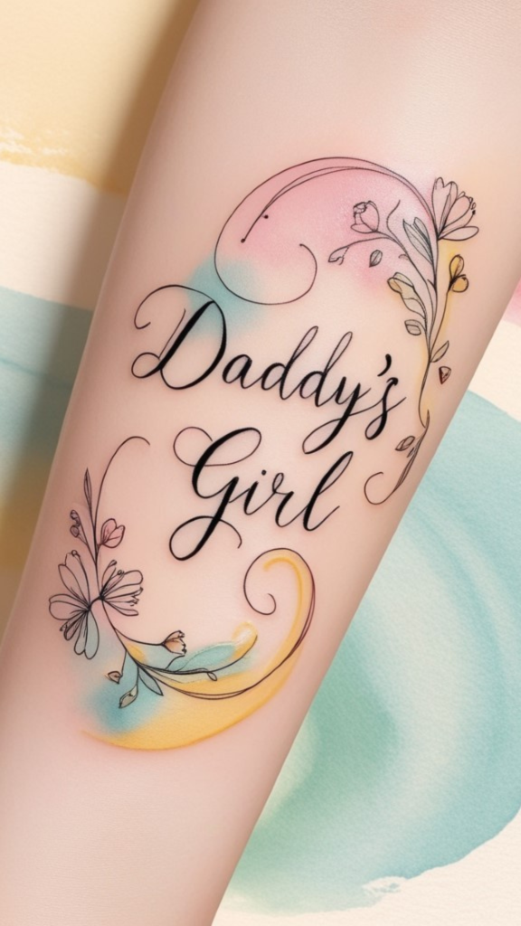 daddy's lil girl tattoo on wrist