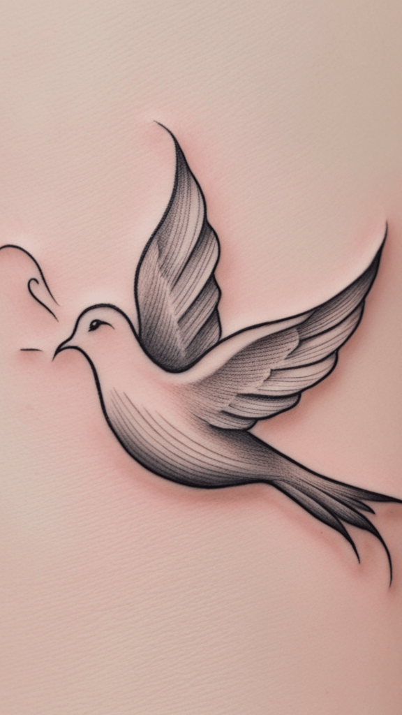 dove outline tattoo