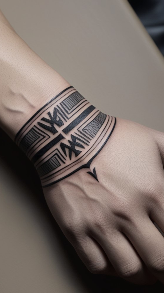 eagle hand band tattoo