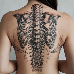 elegant spine tattoos