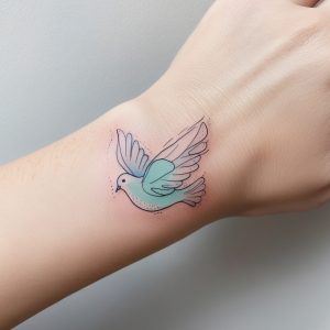 feather and dove tattoo