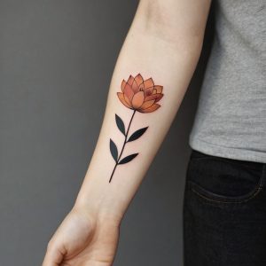 female arm flower tattoos