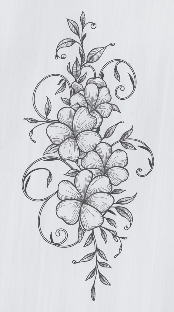 floral vine tattoo