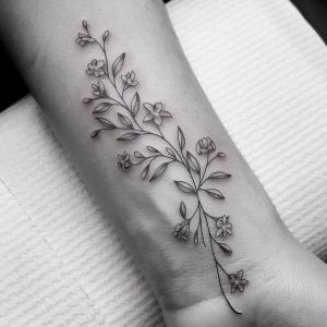 flower and vine tattoo