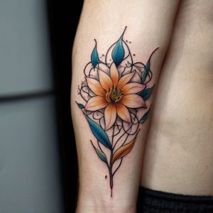 flower arm tattoos for guys