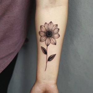 flower arm tattoos for women