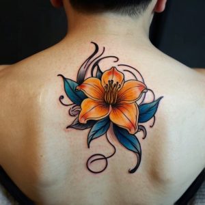 flower forearm tattoo for guys