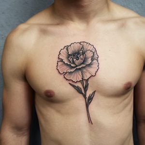 flower male tattoo