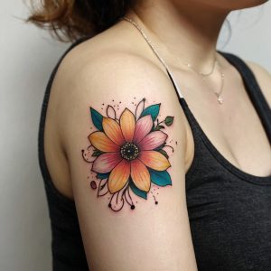 flower tattoo on arm