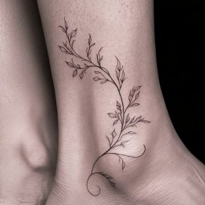 flower tattoo vine