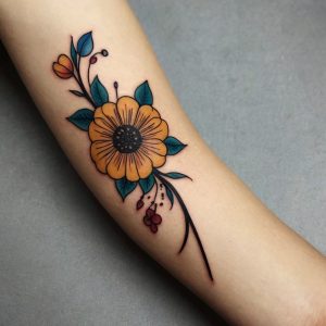 flower tattoos for upper arm