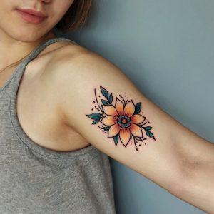 Arm flower tattoo designs