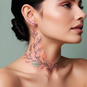 front neck tattoo ideas