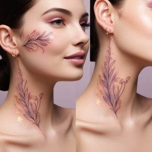 front neck tattoos for women