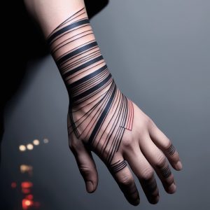 full hand less colourful tattoo for men