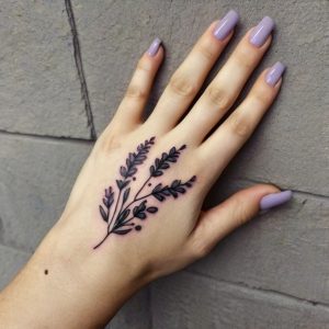 hand tattoo flower