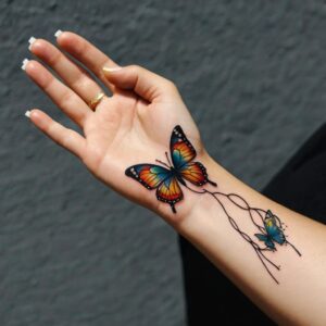 hand tattoo ideas butterfly