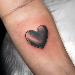 infinity symbol and heart tattoo