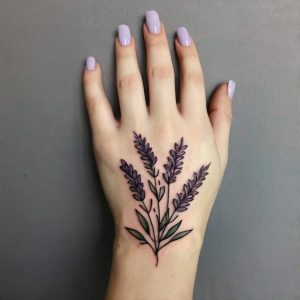 japanese flower hand tattoo