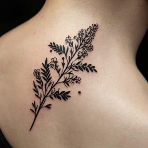 japanese flower tattoo black and white