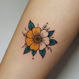 japanese flower tattoo design simple