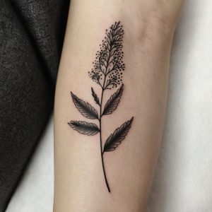 july birth flower tattoo black and white