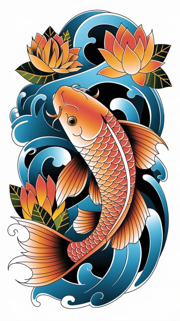 koi fish tattoo designs