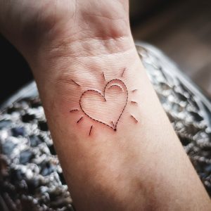 love heart symbol tattoo