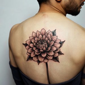 male flower tattoo