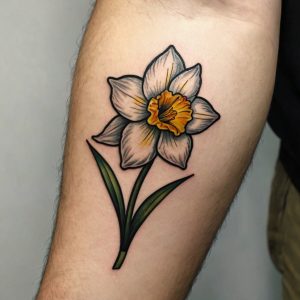 male flower tattoo sleeve