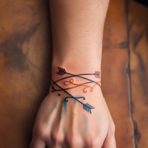 man hand band tattoo