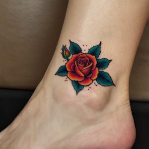 mini rose small rose tattoos