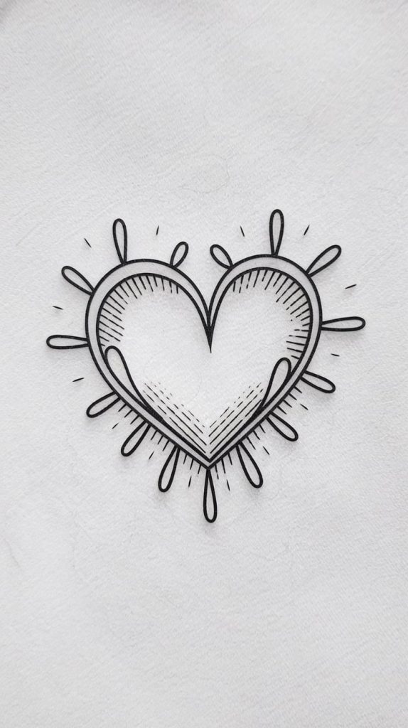 music symbol heart tattoo