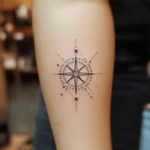 nautical compass tattoo