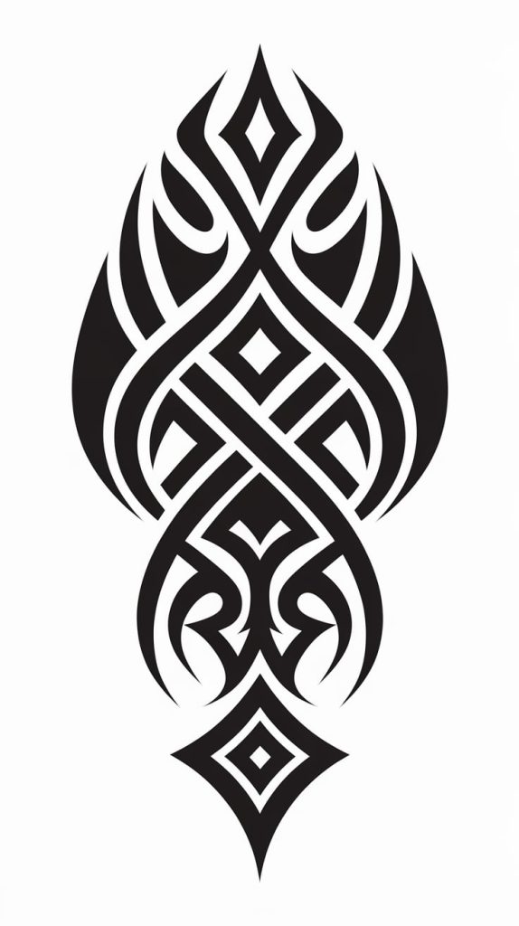 polynesian armband tattoo stencil