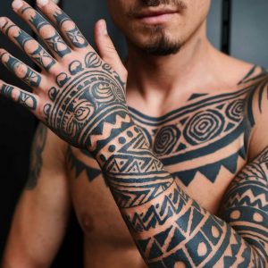 polynesian tattoo arm