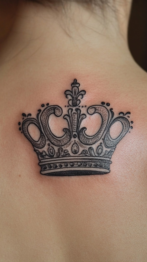 queen crown tattoo