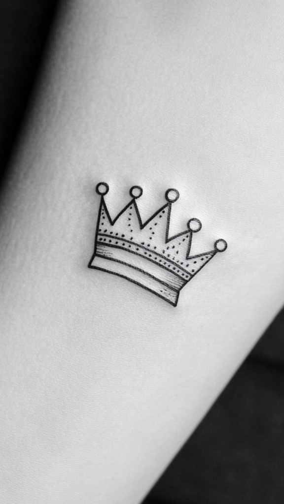 queen with crown tattoo