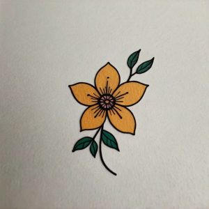 simple flower design tattoo