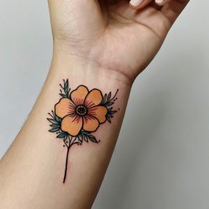 simple flower designs tattoo