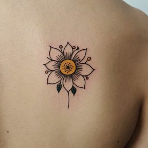 simple flower infinity tattoo designs