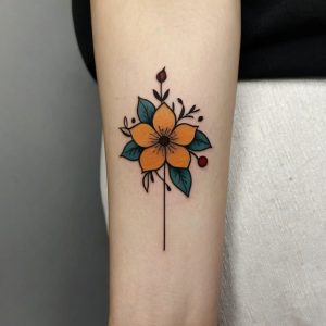 simple flower tattoo design