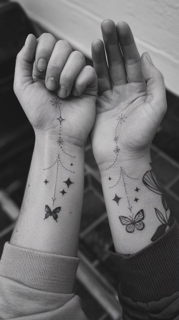 simple girly best friend tattoos