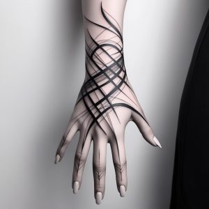 simple hand band tattoo designs