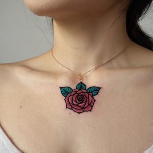 simple small rose tattoo designs