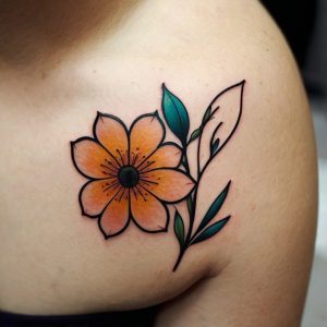 simple tattoo flower designs