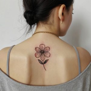 simple tribal flower tattoo designs