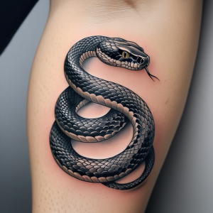 skull and snake tattoo