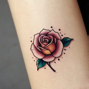 small black rose tattoo