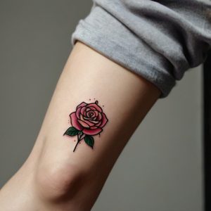 small rose bush tattoo